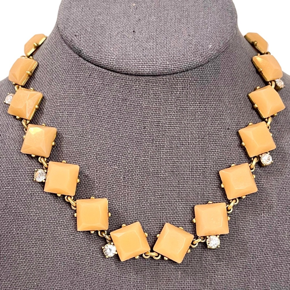 ❤️ J. Crew Acrylic and Rhinestone Statement Necklace